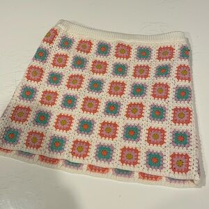 Grannysquare colorful skirt youth size 14